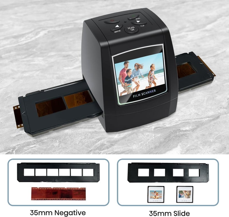DigitPro 35mm Slide Scanner & Film Viewer, 2.4-inch LCD Screen Slide Viewer,for 35mm Old Slides to Digital, Portable Negative Scanner,Include Easy Load Film Adapters - Image 2